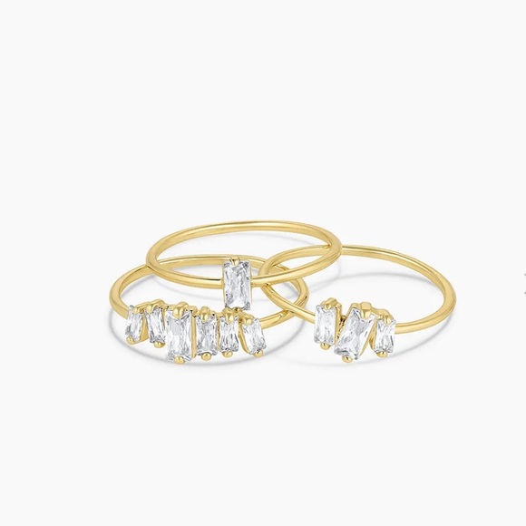 SOLD Gorjana Gold Amara Ring Set - SIZE 6 - Picture 2 of 6